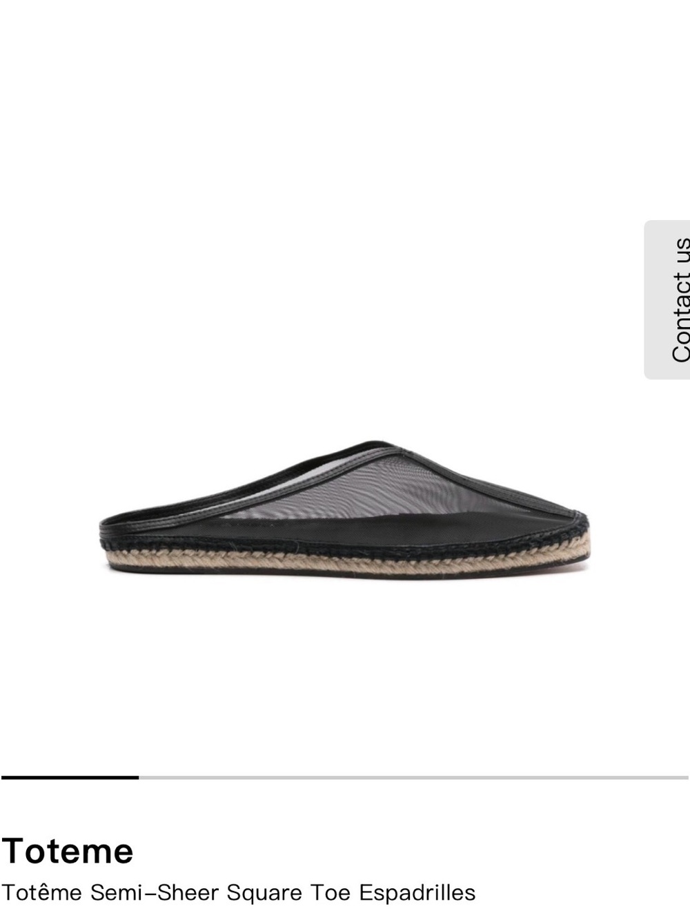 Toteme black espadrille slippers